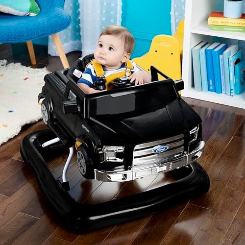 Bright Starts Ways to Play Yürüteç - Ford F-150, Akik Siyahı, 4ü 1 Arada Yürüteç 6 Aylık ve Üzeri