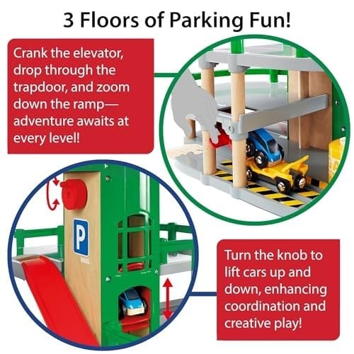 BRIO GmbH Brio World 33204 – Parkhaus, sokak ve raylar