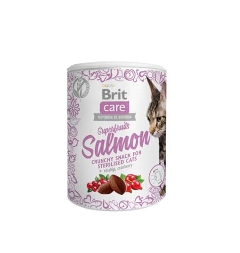 Brit Care Superfruits Crunchy Snack, Süper Besinli ( Kızılcık Ve Kuşburnu), Tahılsız, Somon Balıklı, Kıtır Kısırlaştırılmış Kedi Ödülü, 100 g
