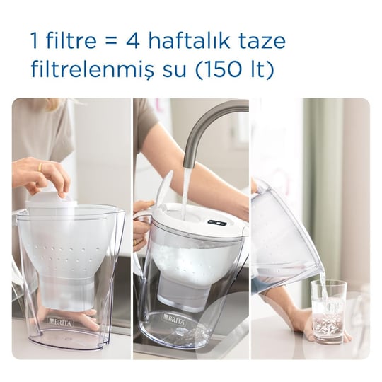 Brita BRITA Marella XL 3x Maxtra Pro All-In-1 Filtreli Su Arıtma Sürahisi - Grafit, 3,5 Lt