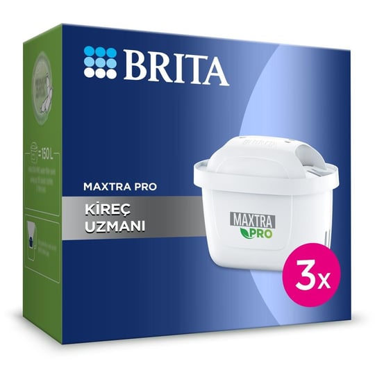 Brita BRITA MAXTRA PRO Kireç Uzmanı Yedek Su Arıtma Filtresi, 3’lü