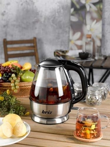 Briz BR711 Inox Su Isıtıcı Cam Kettle