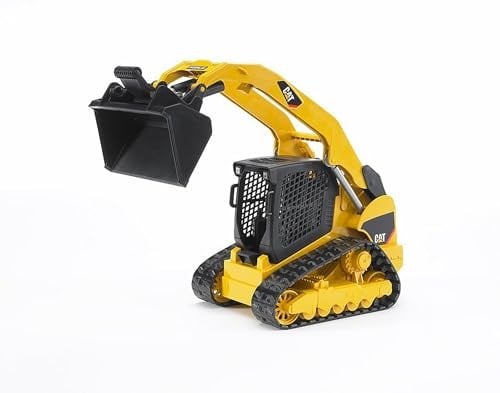 Bruder - Caterpillar Paletli Yükleyici Ölçekli Model | Şantiyeler, çiftlik, inşaat aracı, ölçek 1:16 için ön adaptörlü şarj cihazı