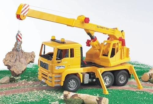 Bruder - Man Vinçli Kamyon Ölçekli Model, Sarı