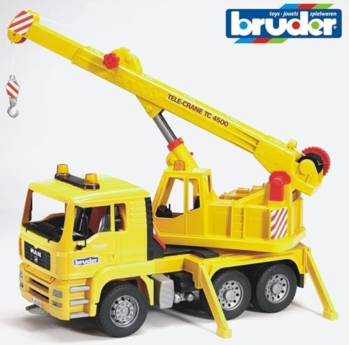 Bruder - Man Vinçli Kamyon Ölçekli Model, Sarı