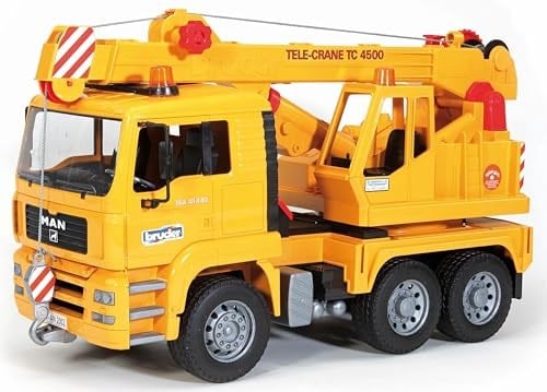 Bruder - Man Vinçli Kamyon Ölçekli Model, Sarı
