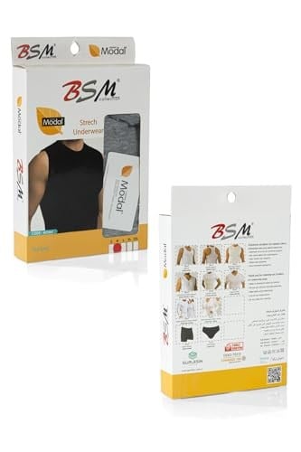 Bsm Erkek Modal Sıfır Yaka Gri Kolsuz Badi Atlet 40603 Gri L