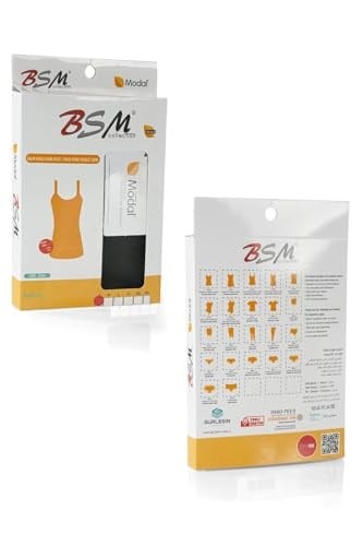 BSM Kadın Modal Uzun Kalın Askılı Yumuşak Nefes Alabilen Yüksek Kalite Atlet (XL, Siyah)