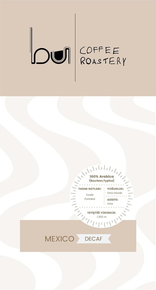 bu COFFEE ROASTERY Mexico Decaf (Kafeinsiz) Yöresel Kahve 250 gr (Çekirdek)