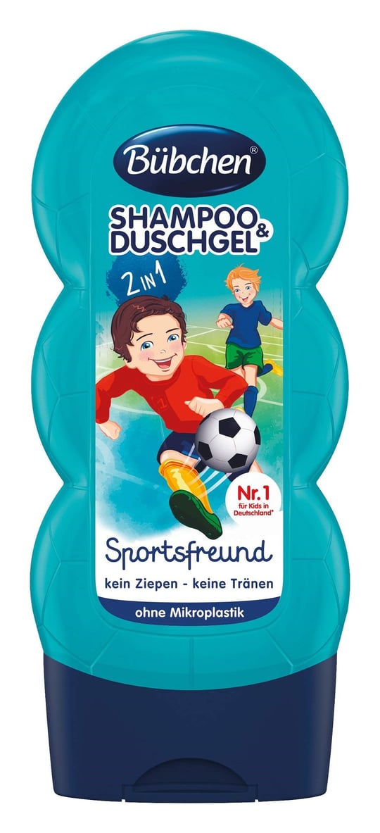Bübchen Sport 2si 1 Arada Çocuk Şampuan & Duş Jeli 230 mL - Seçenekler: SPORT, Frambuazlı