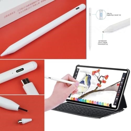 BUFFER® Evrensel Tablet ve Dokunmatik Telefonlarla Uyumlu Hassas Çizim ve Tasarım Kalemi
