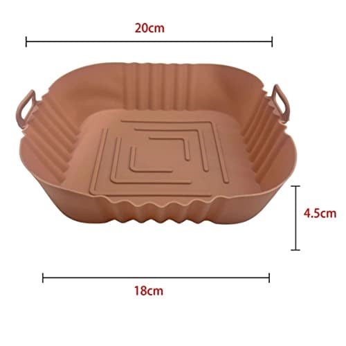 BUFFER® Renkli Isıya Dayanıklı Yıkanılabilir Silikon Fırın Ve Airfryer Kare Model Pişirme Matı 20 Cm (gri)