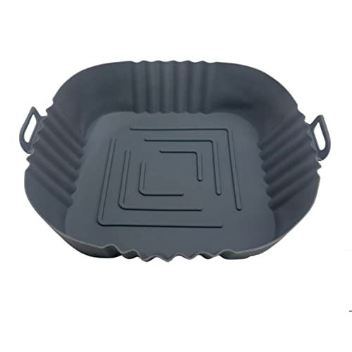 BUFFER® Renkli Isıya Dayanıklı Yıkanılabilir Silikon Fırın Ve Airfryer Kare Model Pişirme Matı 20 Cm (gri)