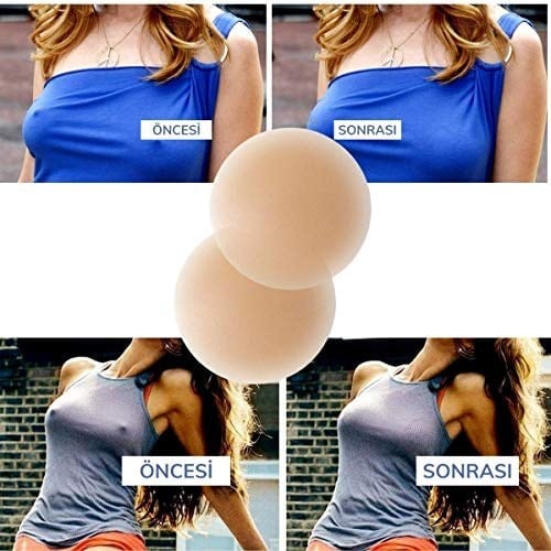 BUFFER® Silikon Göğüs Ucu Kapatıcı Gizleyici Bant Aparat Nipple Pad