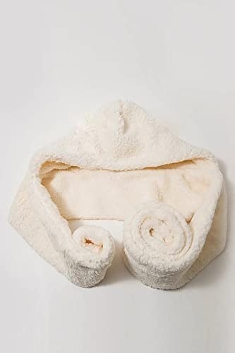 Bundera Scarf Kapşonlu Kadın Peluş Bere Atkı Kadın Welsoft Polar Boyunluk Şalı Rüzgar Geçirmez Şapka