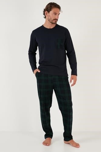 Buratti Ekoseli Cepli Beli Lastikli% 100 Pamuk Regular Fit Pijama Takımı Erkek PİJAMA TAKIMI 6572001