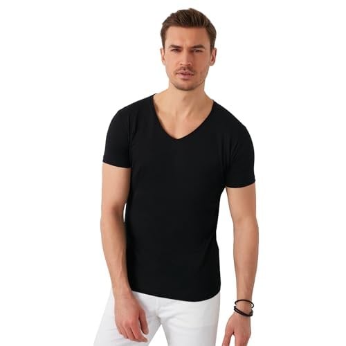 Buratti Pamuklu Slim Fit V Yaka Basic T Shirt Erkek T SHİRT 5412001