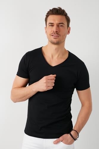 Buratti Pamuklu Slim Fit V Yaka Basic T Shirt Erkek T SHİRT 5412001