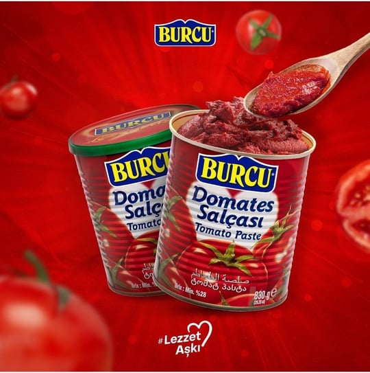 Burcu Gıda 830 Gr Domates Salçası
