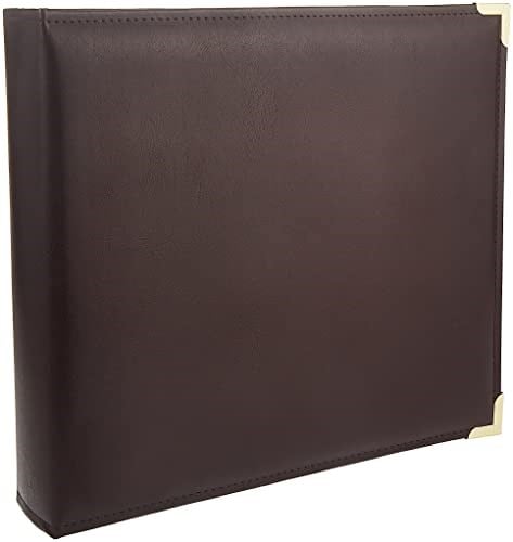 (Burgundy Oxford) - Pioneer 30cm by 30cm 3-Ring Sewn Oxford Scrapbook Binder, Burgundy