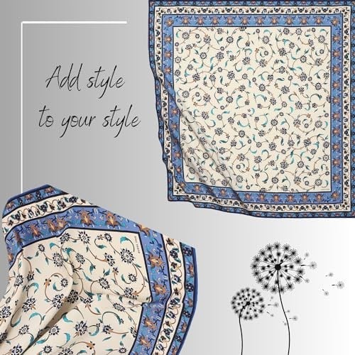 BURSA İPEQ Hijab Scarf for Women | Lightweight Hair Scarves Islamic Turban | 35 - 35 Silk Like Head Scarfs Seasonal Shawl