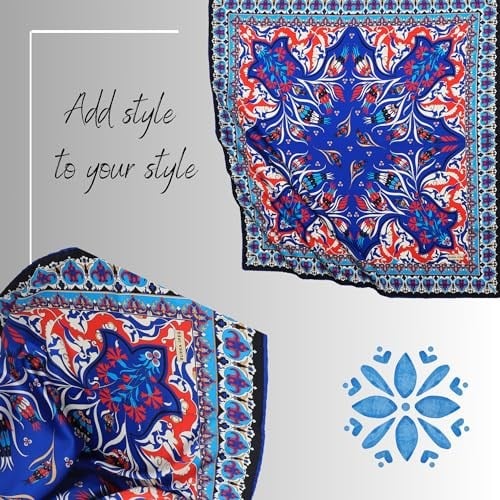 BURSA İPEQ Hijab Scarf for Women | Lightweight Hair Scarves Islamic Turban | 35 - 35 Silk Like Head Scarfs Seasonal Shawl