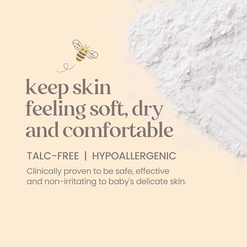Burts Bees Bebek Toz Tozu, Güvenli ve Nazik Konfor için Talk İçermez ve Hipoalerjenik,% 100 Doğal Kökenli, Çocuk Doktoru Test Edilmiştir, 8.5 oz