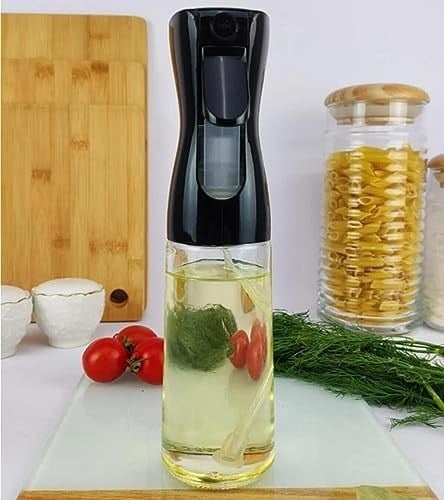 Busstier Airfryer için Pratik Cam Sprey Yağdanlık ve Sirke Püskürtücü (Siyah)