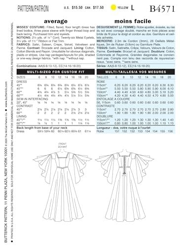 Butterick kesim deseni