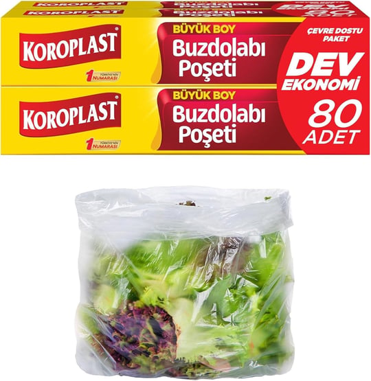 Büyük Boy Buzdolabı Poşeti Dev Ekonomi 80’li, Yeni Ekonomik Buzdolabı Poşeti Büyük Boy 30x42 cm, BPA İçermez, Sızdırmaz Saklama Torbası, Meyve, Sebze, Yemek, Et, Tavuk, Gıda Saklama Torbası