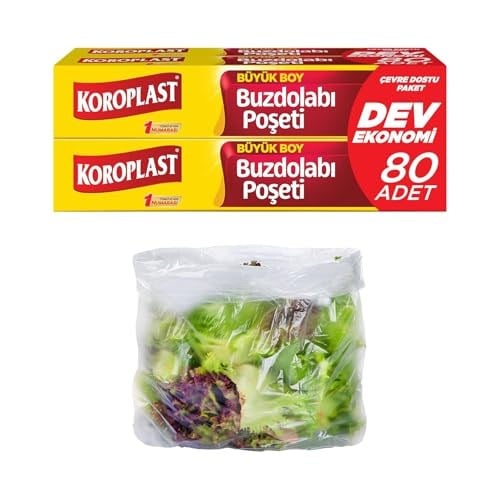 Büyük Boy Buzdolabı Poşeti Dev Ekonomi 80’li, Yeni Ekonomik Buzdolabı Poşeti Büyük Boy 30x42 cm, BPA İçermez, Sızdırmaz Saklama Torbası, Meyve, Sebze, Yemek, Et, Tavuk, Gıda Saklama Torbası