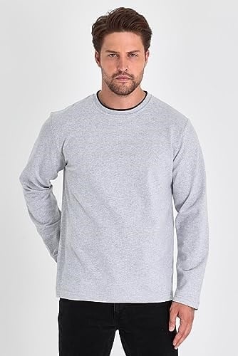 BY COMEOR Çift Bisiklet Yaka Standart Rahat Kesim Erkek Sweatshirt