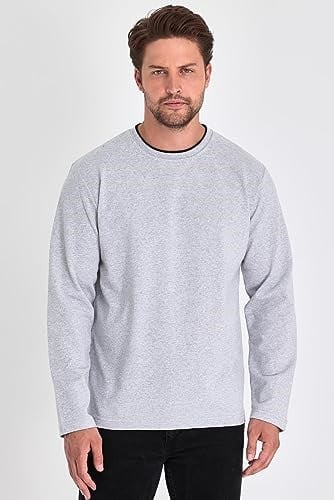 BY COMEOR Çift Bisiklet Yaka Standart Rahat Kesim Erkek Sweatshirt