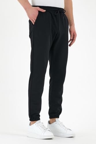 BY COMEOR Erkek Eşofman Altı Etiketli Arka ve Yan Cepli Regular Fit Lastik Paça CMREO56