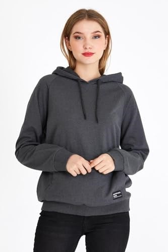 BY COMEOR Kadın Basic Kapüşonlu Regular Fit Rahat Sweatshirt