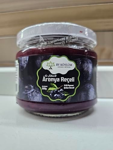 By Köylüm Aronya Reçeli, Az Şekerli,%12 Pancar Şeker İçerikli, Özel Seri, 300g Cam Kavanoz