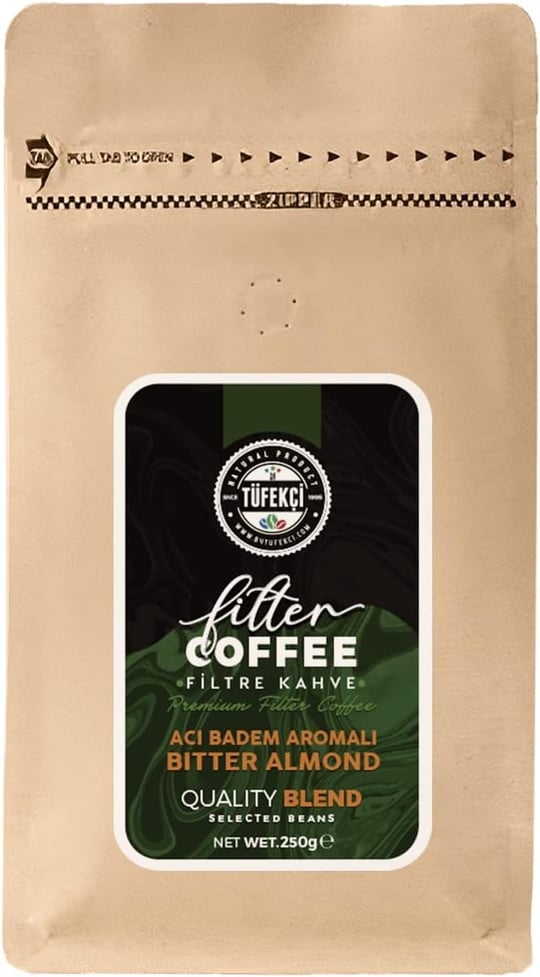 By Tüfekçi Acı Badem Filtre Kahve 250 Gr Valfli Ambalaj