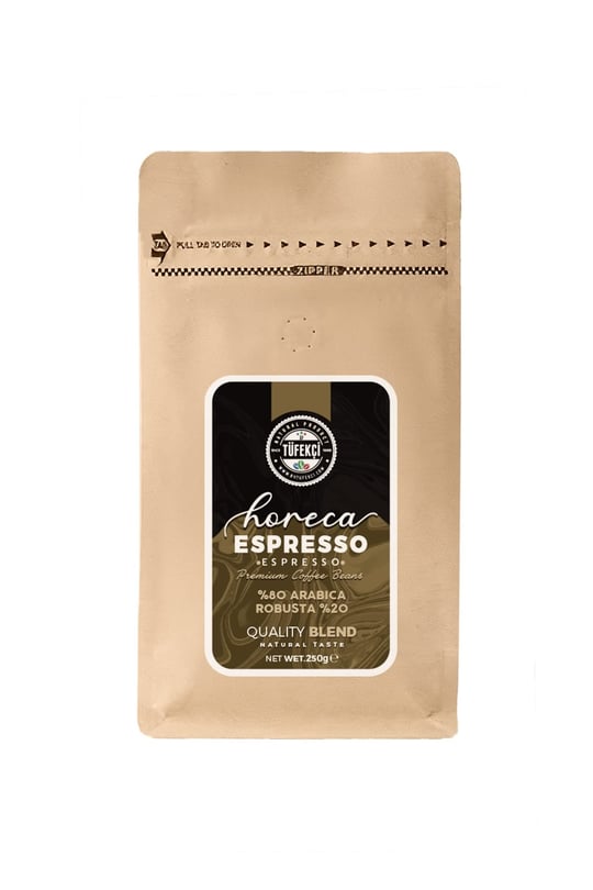 By Tüfekçi Espresso Horeca Çekirdek Kahve 250 Gr Clipsli Valfli Ambalaj