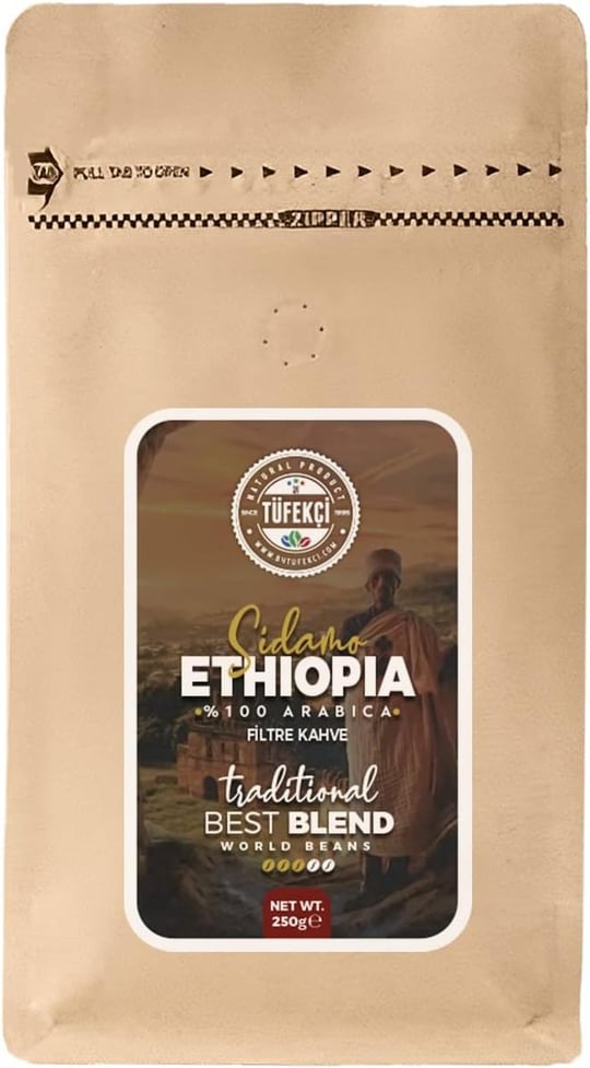 By Tüfekçi Ethiopia Öğütülmüş Filtre Kahve 250 Gr Clipsli Ambalaj