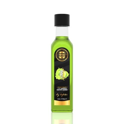 By Tüfekçi Lime (Misket Limonu) Şurup Yoğun Lezzet Yüksek Aromalı Yeni Formül Gerçek Lime Lezzeti (60ml)