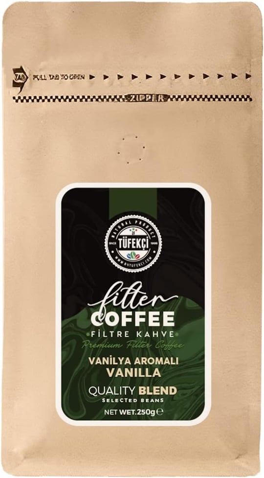 By Tüfekçi Vanilya Filtre Kahve 250 Gr Valfli Ambalaj