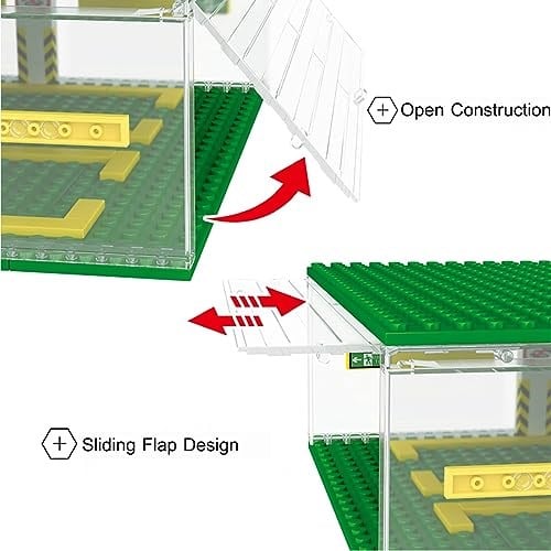 Cabeeskii Hız Şampiyonları Arabaları için Garajı, Yapı Taşları Garaj DIY 3 Katmanlı Vitrin Otopark Garajı, Spor Araba Yapı Taşlarıyla Uyumlu Carport (Arabasız)