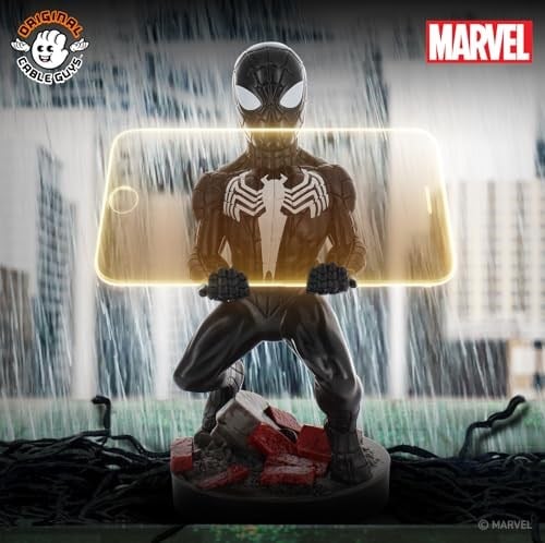 Cableguys Marvel Symbiote Spider-Man Controller Tutucu ve Cep Telefonu Standı - Çalışma Masası Kurulumu için Oyun Aksesuarı, Stand - Seçenekler: Hatsune Miku, Spyro, Symbiote Spider-Man, Terminator...