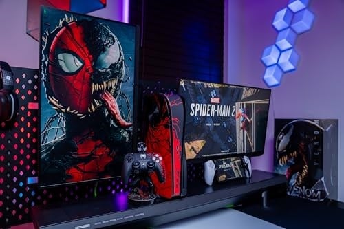 Cableguys Marvel Symbiote Spider-Man Controller Tutucu ve Cep Telefonu Standı - Çalışma Masası Kurulumu için Oyun Aksesuarı, Stand - Seçenekler: Hatsune Miku, Spyro, Symbiote Spider-Man, Terminator...