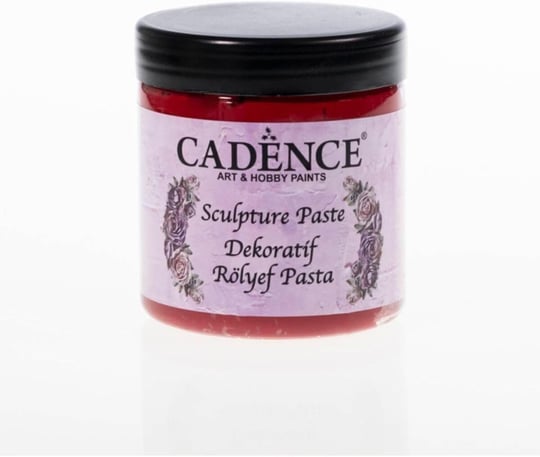 Cadence Dekoratif Rölyef Pasta (Sculpture Paste)-Kırmızı-250Ml-400Gr Kırmızı