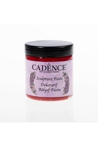 Cadence Dekoratif Rölyef Pasta (Sculpture Paste)-Kırmızı-250Ml-400Gr Kırmızı