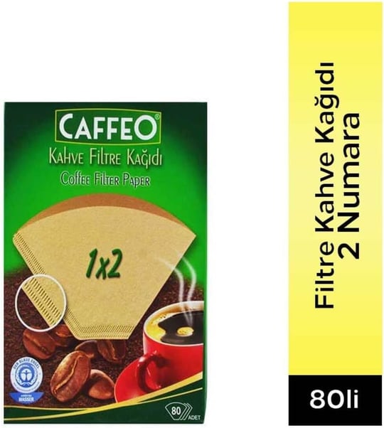 Caffeo 1X2/80 Filtre Kahve Kağıdı, 80 Adet, Siyah