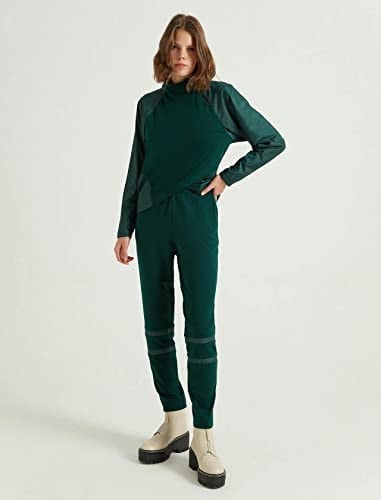Çağ Yeşili - Fermuar Detaylı Sweatshirt - Pantolon Takım