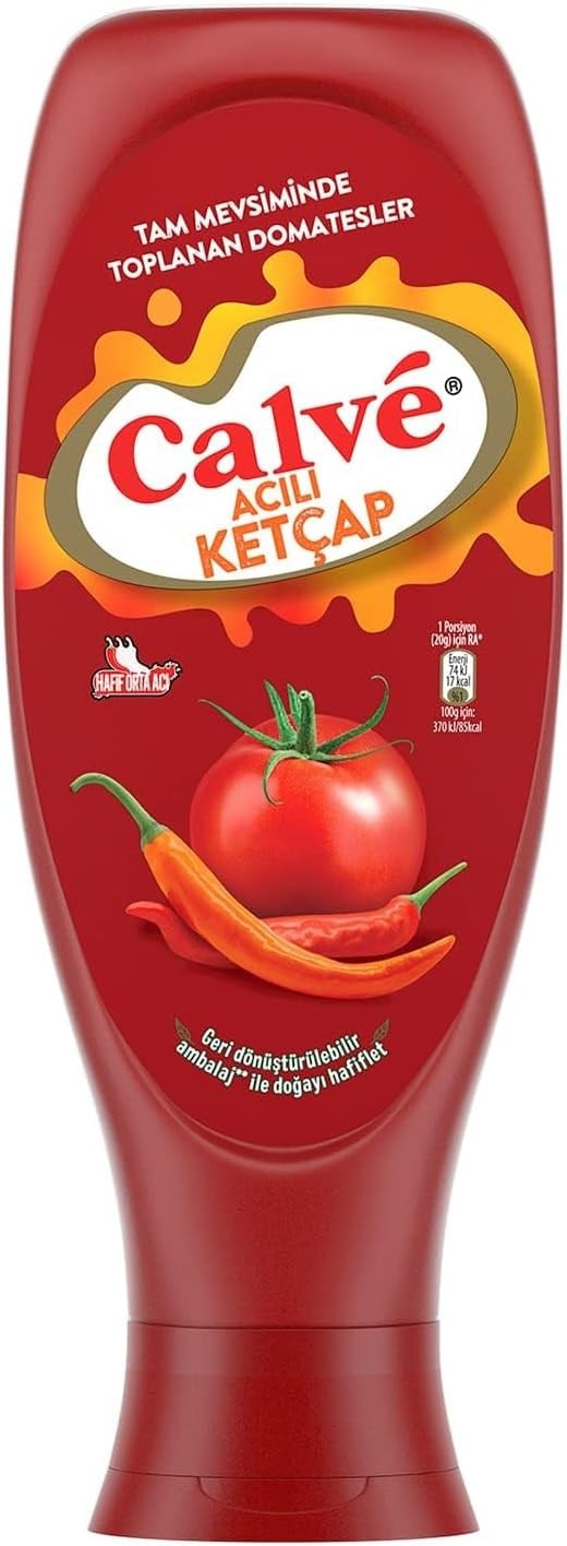 Calve Cam Kavanoz Mayonez 500g x2 + Calve Acılı Ketçap 610g x2 + Calve Ranch Sos 245g x2