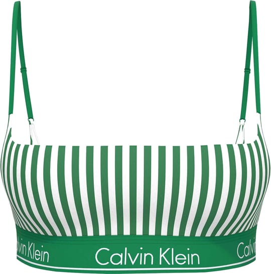 CALVIN KLEIN CALVIN KLEIN Kadın Yeşil-Beyaz Bikini Üstü LV00Q61130 4ZF - Seçenekler: X-Small, Small, Medium